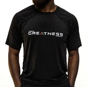 Actively Black Men's Greatness Performance Short Sleeve Shirt Size 2X